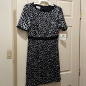 Donna Morgan black/gray/white pattern dress (sz 8)